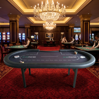 Table de poker Texas Hold'em de luxe BBY, surface imperméable, pliable, pieds en métal, table de jeu professionnelle pour la maison et les clubs, BBY-114