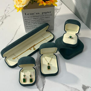 Новый индивидуальный набор роскошной упаковки для ювелирных изделий: круглые коробки из жемчуга для мини-шкатулок, персонализированные синие коробки для хранения украшений - Product Image 5