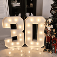 Lettres lumineuses LED vintage personnalisées, lettres géantes à ampoules pour réception de mariage, fête d'anniversaire, décoration de scène