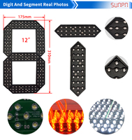 Module d'affichage LED à 7 segments de 12 pouces, étanche IP65 pour l'extérieur, pour les magasins de détail et les centres commerciaux
