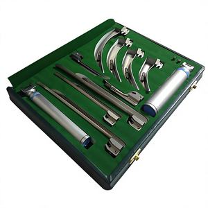 Set de Laringoscopio de Fibra Óptica Macintosh y Miller, 4 Hojas Curvas y 5 Rectas, Acero Inoxidable, Eléctrico, CE ISO OEM ODM, Kit de Vías Respiratorias - Product Image 1