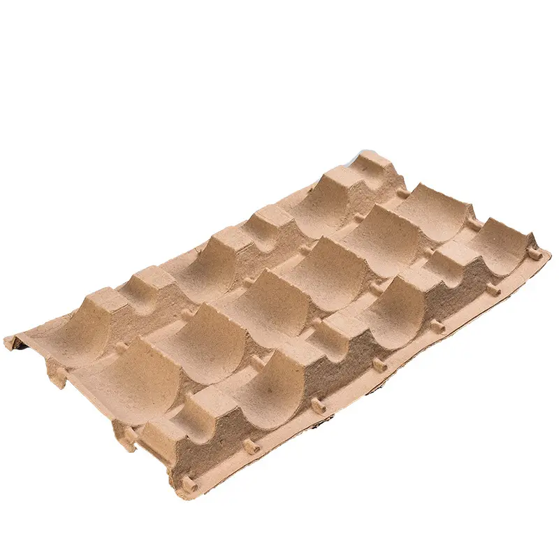 Biodegradable Paper Pulp Molded Packaging Paper Tray For Wine Bottle Transport Customized Wine Bottle Product Packaging