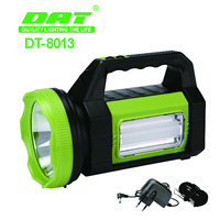 Projecteur LED extérieur DT-8013 50W et lampe torche rechargeable avec fonction USB, indice de protection IP33, blanc neutre 4100K, 35-100 lumens