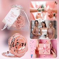 Souvenirs de mariage, miroir de poche pliable compact personnalisé à double face, finition argentée, ensemble d'outils de maquillage, cadeaux