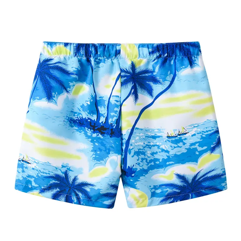 2022 Hot Sale OEM Custom Summer Wholesale Sublimation High Quality Polyester Cotton Fabric Beach Shorts For Boy Clothes