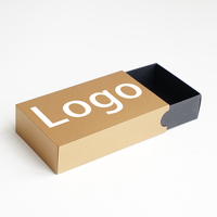Boîtes à tiroirs coulissants en papier kraft avec impression personnalisée de logo de forme spéciale pour l'emballage de cadeaux cosmétiques