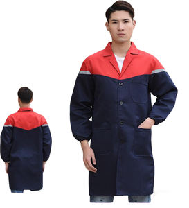 Benutzer definierte Herren Damen Blue Coat Langarm Staub dichte Arbeits kleidung Selbst produzierte Arbeits schutz werkzeuge Seiden uniform - Product Image 6