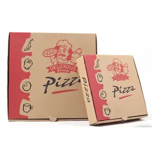 卸売 ボックスピザ12インチボックス-カスタムデザインイタリアピザパッケージ段ボール箱ピザボックス12インチ印刷クラフト紙包装箱