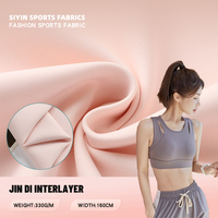 Tissu personnalisé en polyester, nylon et élasthanne, mélange 330 g/m², extensible dans les 4 sens, pour vestes et vêtements de sport, OEM