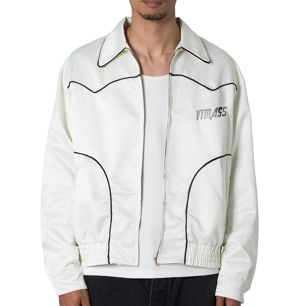 OEM ODM customization polyester plus size varsity jacket for Men cropped zip up jacket for streetwear