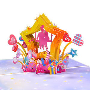 Pink Love Heart Pop-Up <strong>Valentines</strong> <strong>Card</strong> Romantic Happy Anniversary Greeting <strong>Card</strong> with Envelopes Paper Crafts <strong>for</strong> Her, <strong>Him</strong>, Wife - Product Image 2