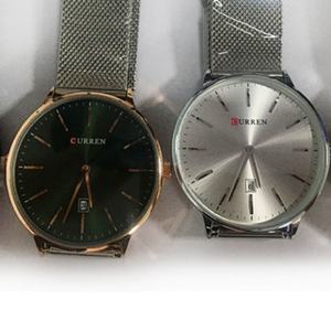 Montre-bracelet à quartz pour homme, minimaliste, légère, avec calendrier en verre, boîtier en alliage, ultra-fine, bracelet en acier inoxydable - Product Image 6