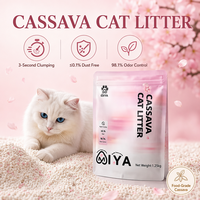 Litière pour chat à base de manioc, agglomération rapide en 3 secondes, contrôle durable des odeurs, faible poussière, biodégradable, écologique, vente en gros