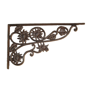 Nostalgico in ghisa a destra <span class=keywords><strong>angolare</strong></span> margherita mensola a muro supporto staffa per angolo parete in metallo rustico ornamento - Product Image 1