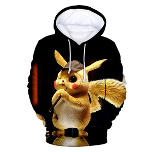 Japanese Classic Cartoon for Cute Captain <strong>Pikachu</strong> Men 3D Printed Graphic <strong>Hoodie</strong> Sweatshirt Strings Hooded Pullover <strong>Pikachu</strong> - Product Image 5