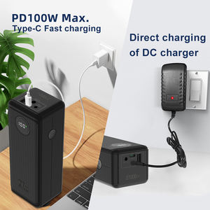 נחיתה חדשה במטען פאובנק חם 3 פלט 2 קלט 100w טעינה מהירה סופר 27000 בנק כוח mah - Product Image 4