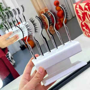 Présentoir de rangement en acrylique pour tester les faux cils finis, montrer les styles de greffe de cils et l'effet du maquillage des yeux - Product Image 3