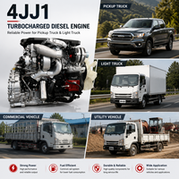 Mesin Diesel Kecil 4 Silinder Berpendingin Air Turbocharged Common Rail SCDC ISUZUU 4JJ1 untuk Truk Pikap dan Kendaraan Utilitas SUV