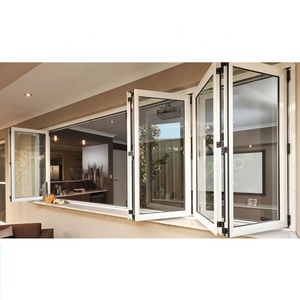Portes patio pliantes en verre DAIYA, fenêtre à double vitrage avec cadre blanc - Product Image 3