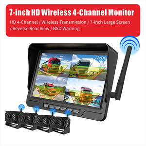 NUEVO 2025 <span class=keywords><strong>Monitor</strong></span> de cámara inalámbrico de 4 canales para coche de 7 pulgadas para camión con detección de punto ciego Ayuda de marcha atrás para coche - Product Image 5