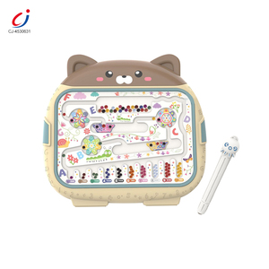 Lavagna da Disegno per Bambini Chengji, Gioco Educativo <span class=keywords><strong>Montessori</strong></span> con Orsetto Cartoon e Labirinto di Perline - Product Image 1