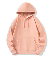 Hoodie Pria 330gsm Bahan Katun 100% Tebal Oversize Drop Shoulder Streetwear OEM Logo Custom