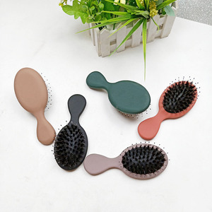 Mini Portable <strong>Travel</strong> Cushion Detangler <strong>Brush</strong> Scalp Massager Comb <strong>Hair</strong> Extension <strong>Brush</strong> Kids Nylon Boar Bristle Detangling <strong>Brush</strong> - Product Image 2