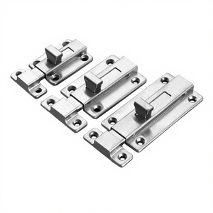 Ferramenta per Mobili all'Ingrosso, Chiavistello Moderno e Semplice per Porte in Legno da Bagno, Montaggio Superficiale, Manuale, Antifurto - Product Image 1