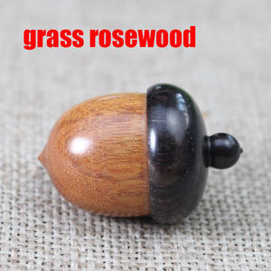 จี้รูปลูกโอ๊กไม้พะยูงแกะสลักด้วยมือ, ขวดไม้ใส่คำอธิษฐานพร้อมฝาเกลียวสำหรับอโรมาเธอราพี, จี้สร้อยคอ DIY พวงกุญแจ ของขวัญจากธรรมชาติ - Product Image 6