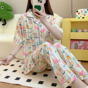 Conjuntos de Pijamas 2025, Pijamas Cortos y Largos para Mujer, Estilo Primavera-Verano - Product Image 2