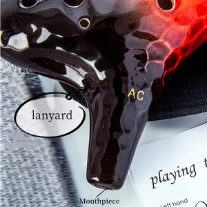Ocarina <span class=keywords><strong>de</strong></span> cerámica <span class=keywords><strong>de</strong></span> 12 agujeros, instrumento musical <span class=keywords><strong>de</strong></span> alta calidad con patrón <span class=keywords><strong>de</strong></span> onda <span class=keywords><strong>de</strong></span> tono Alto C, instrumento <span class=keywords><strong>de</strong></span> enseñanza <span class=keywords><strong>de</strong></span> estilo antiguo - Product Image 4