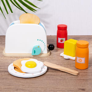 2023 usine couleur blanche en <span class=keywords><strong>bois</strong></span> nouvelle vente chaude semblant jouer <span class=keywords><strong>grille</strong></span>-<span class=keywords><strong>pain</strong></span> ensemble de cuisine jouet pour les enfants - Product Image 5
