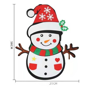 Adorno Navideño Moderno de Fieltro con Diseño de Muñeco de Nieve para Pared, Decoración para Árbol de Navidad, Regalo DIY - Product Image 4
