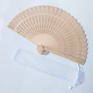 Cá nhân khắc bằng gỗ gấp tay <span class=keywords><strong>fan</strong></span> hâm mộ đám cưới người hâm mộ sinh nhật tùy chỉnh bé Đảng trang trí nội thất quà tặng cho khách - Product Image 6