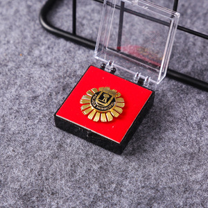 Placa de Identificación Metálica Personalizada con Forma de Escudo, Aleación de Zinc con Incrustaciones de Resina, Broche, Regalo, Accesorio de Moda Unisex - Product Image 1