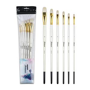 Pinceaux acryliques OEM avec logo personnalisé Pinceaux professionnels d'artiste Filbert en laine pour la <span class=keywords><strong>peinture</strong></span> acrylique - Product Image 1