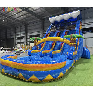 Piscina Inflable para Adultos con Tobogán, Tiburón Inflable, Doble Tobogán Acuático con Piscina - Product Image 2