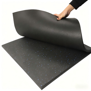 <b>Rubber</b> Gym <b>Floor</b> Mat Non-Slip Shock-Absorbing Durable Wear-Resistant Foldable for Fitness Studios and Home Gyms - Product Image 1