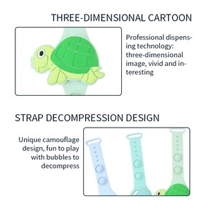 Nouvelles <span class=keywords><strong>montres</strong></span> numériques LED tactiles <span class=keywords><strong>en</strong></span> silicone pour enfants, série Océan, <span class=keywords><strong>en</strong></span> forme d'animaux marins, avec fonction pop fidget, cadeau promotionnel - Product Image 4