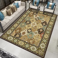 Tapis de prière musulman moderne antidérapant fabriqué à la machine, en gros à bas prix, tapis en mousseline, grands tapis de salon