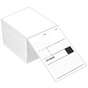 High-quality Color Coated Heat-Resistant Self-adhesive Shape Thermal Paper Label <b>Rolls</b> Shipping Use Outer Box <b>Stickers</b> - Product Image 1