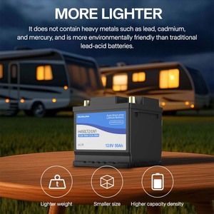 แบตเตอรี่ Bullcube 12v 50ah สตาร์ท-สต็อป อายุการใช้งานยาวนาน สำหรับรถยนต์ GX-1250-SP แบตเตอรี่สตาร์ท-สต็อป 12v แบตเตอรี่สตาร์ท-สต็อป Lifepo4 - Product Image 4