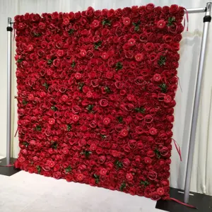 Wedding Decoration Backdrop Artificial Peony Flower Wall High Quality Simulated Silk Rose