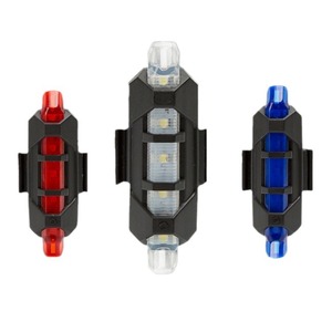 Feu arrière de vélo à LED rechargeable, étanche IPX4, 4 modes, lumière rouge, bleue, blanche, multicolore, pour vélo de montagne - Product Image 5