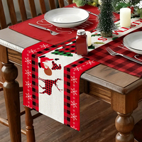Chemin de table de Noël pour une ambiance chaleureuse, idéal pour les fêtes, les banquets, les restaurants et les décorations d'entrée