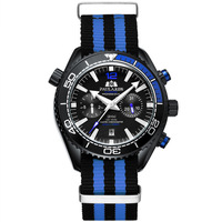 Montre chronographe simple pour homme Paulareis Aliexpress, à remontage automatique, mécanique, luminescente, bracelet en nylon, marque, style business