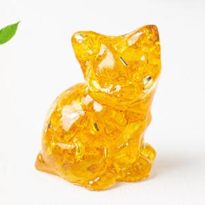 天然水晶石雕刻迷你水晶工艺品宝石自然坐姿可爱猫咪办公室家居桌面装饰件 - Product Image 3