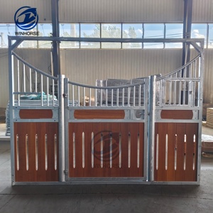Écurie à <span class=keywords><strong>chevaux</strong></span> portable Weisien, cadre en acier robuste, panneaux en bambou, portes battantes/coulissantes, garantie de plus de 5 ans, équipement équestre professionnel - Product Image 4