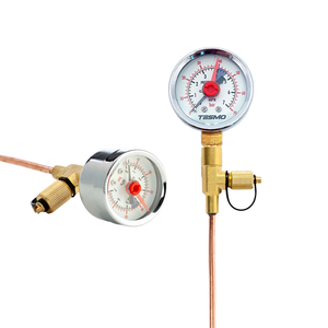 Vanne Tesmo avec manomètre intégré R410A R32, raccords de test en laiton pour le test des lignes de réfrigérant AC - Product Image 5