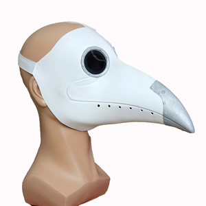 Masque de Médecin de la Peste TIANHONG (Jouets) en Latex Blanc avec Bec, Taille Unique, Accessoire de Fête d'Halloween - Product Image 2